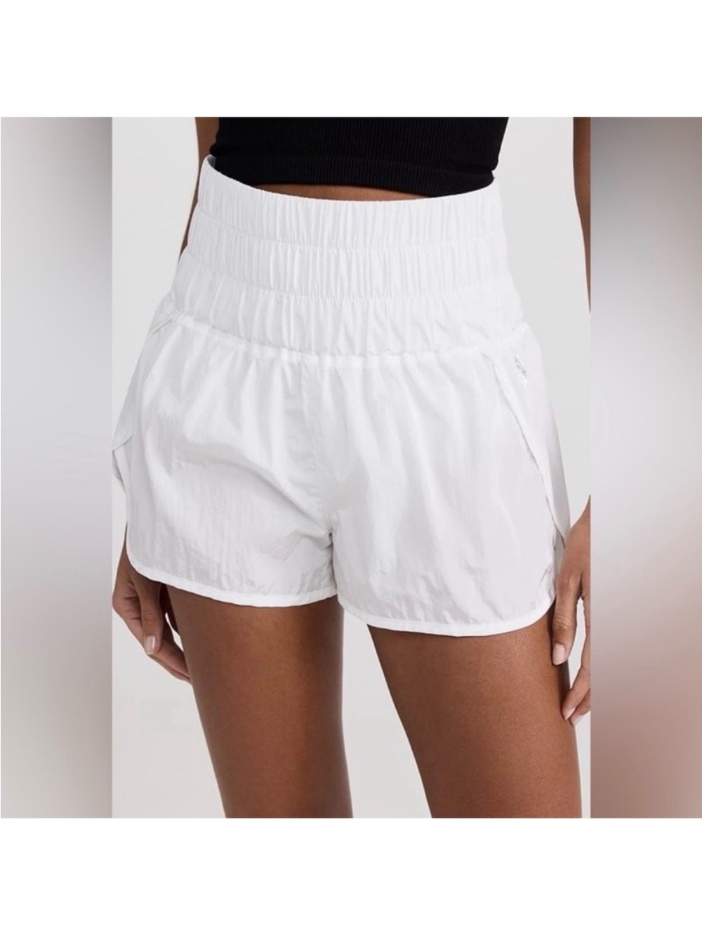 FP Movement by Free People White High-Waist Athletic Shorts